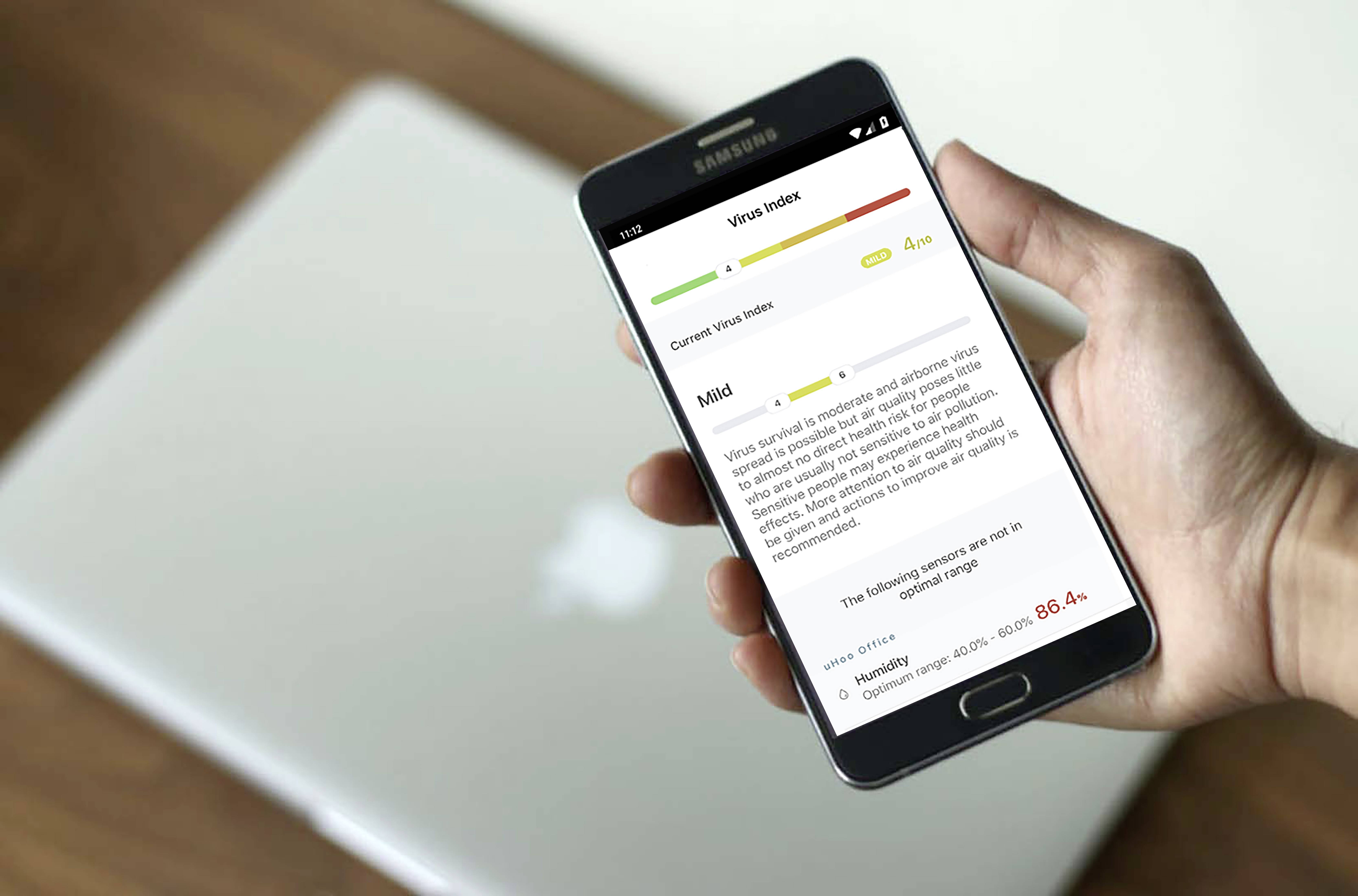 Uhoo IAQ Luftgütemonitor / Luftqualitätsmesser Weiß UHOO-IAS1-M-C-EU