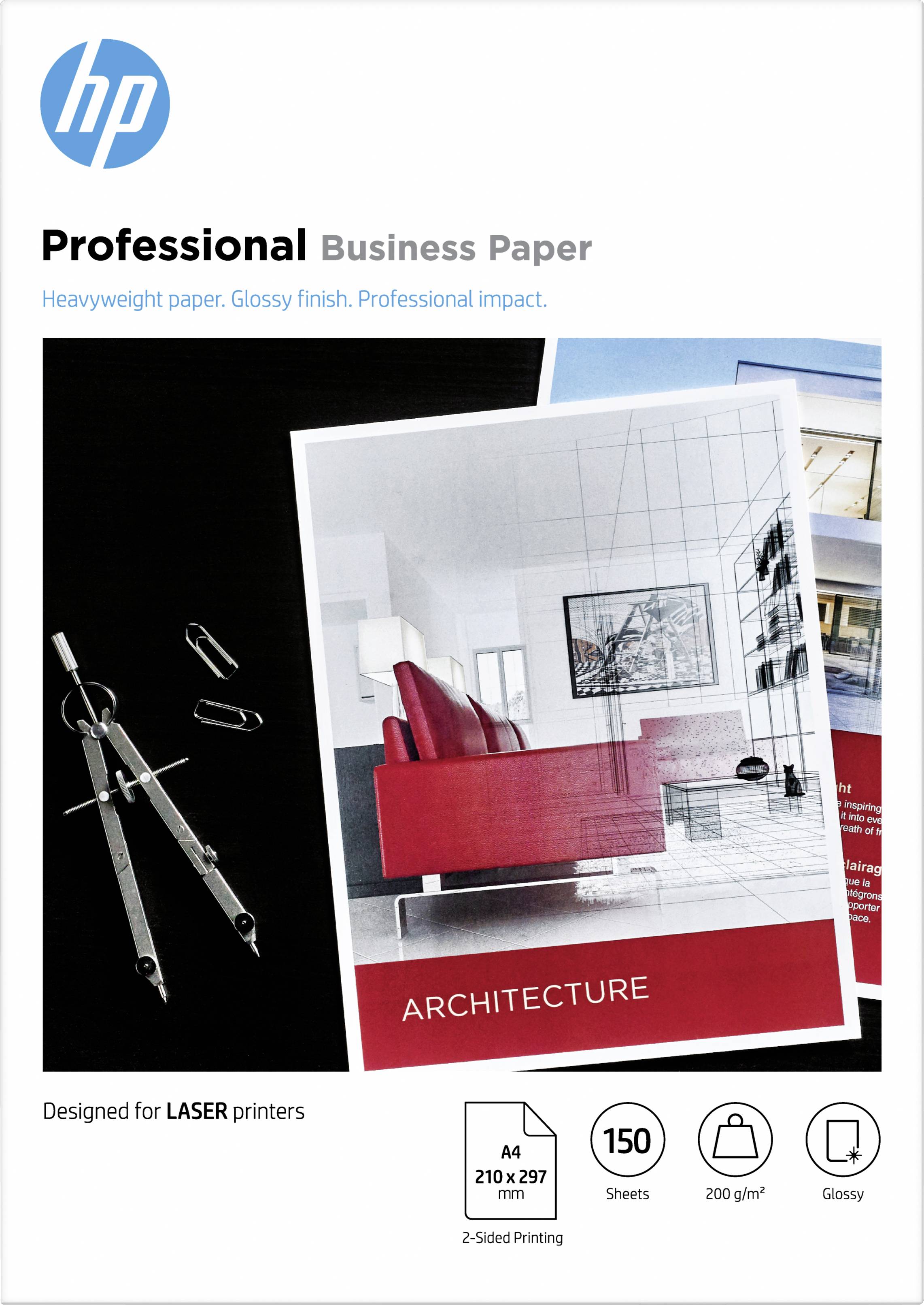HP Professional Glossy 7MV83A Fotopapier DIN A4 200 g/m² 1 St. Glänzend