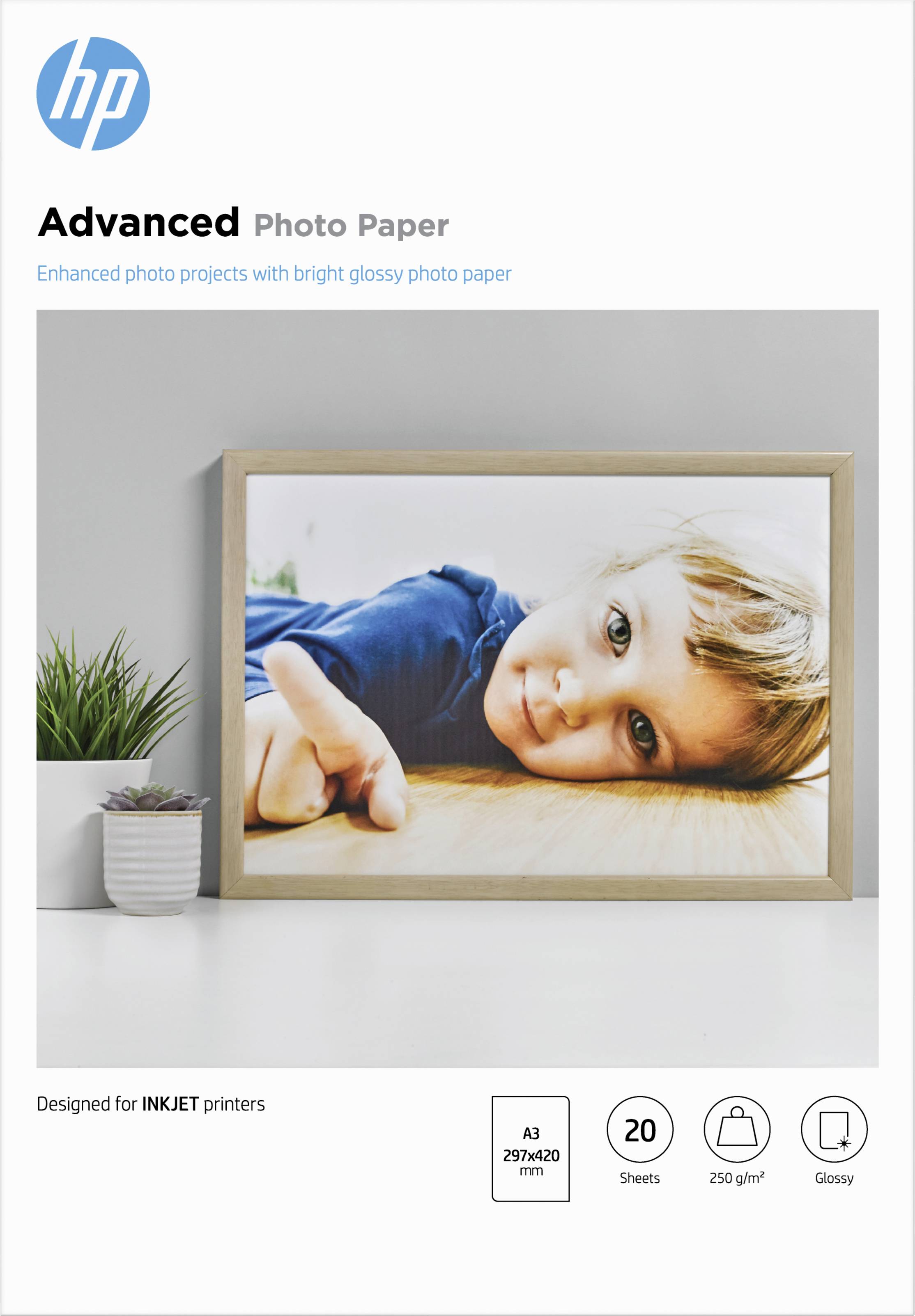 HP Advanced Photo Paper Q8697A Fotopapier DIN A3 250 g/m² 1 St. Glänzend