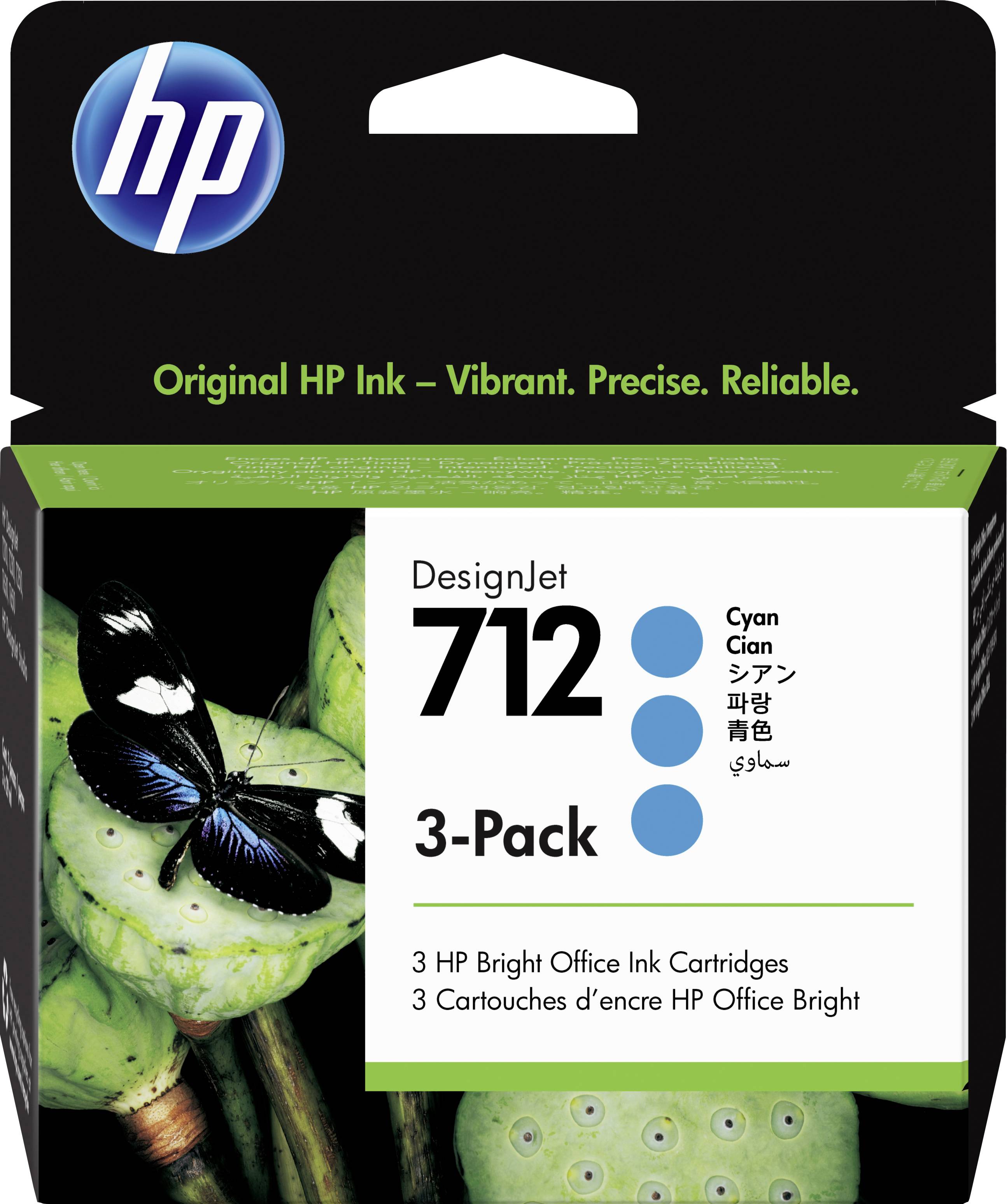 HP Druckerpatrone 712 Original 3er-Pack Cyan 3ED77A