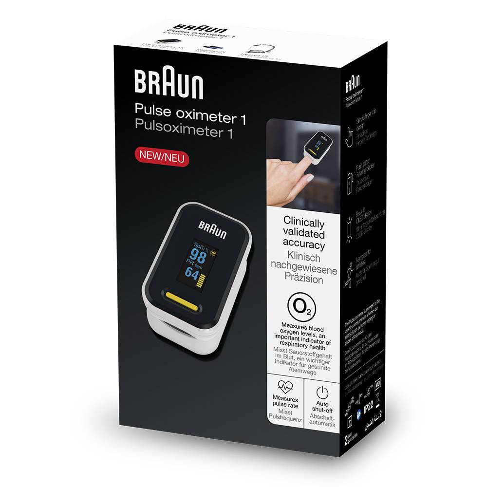 Braun YK-81CEU Fingerdrucksensor Blutsauerstoff-Messgerät YK-81CEU