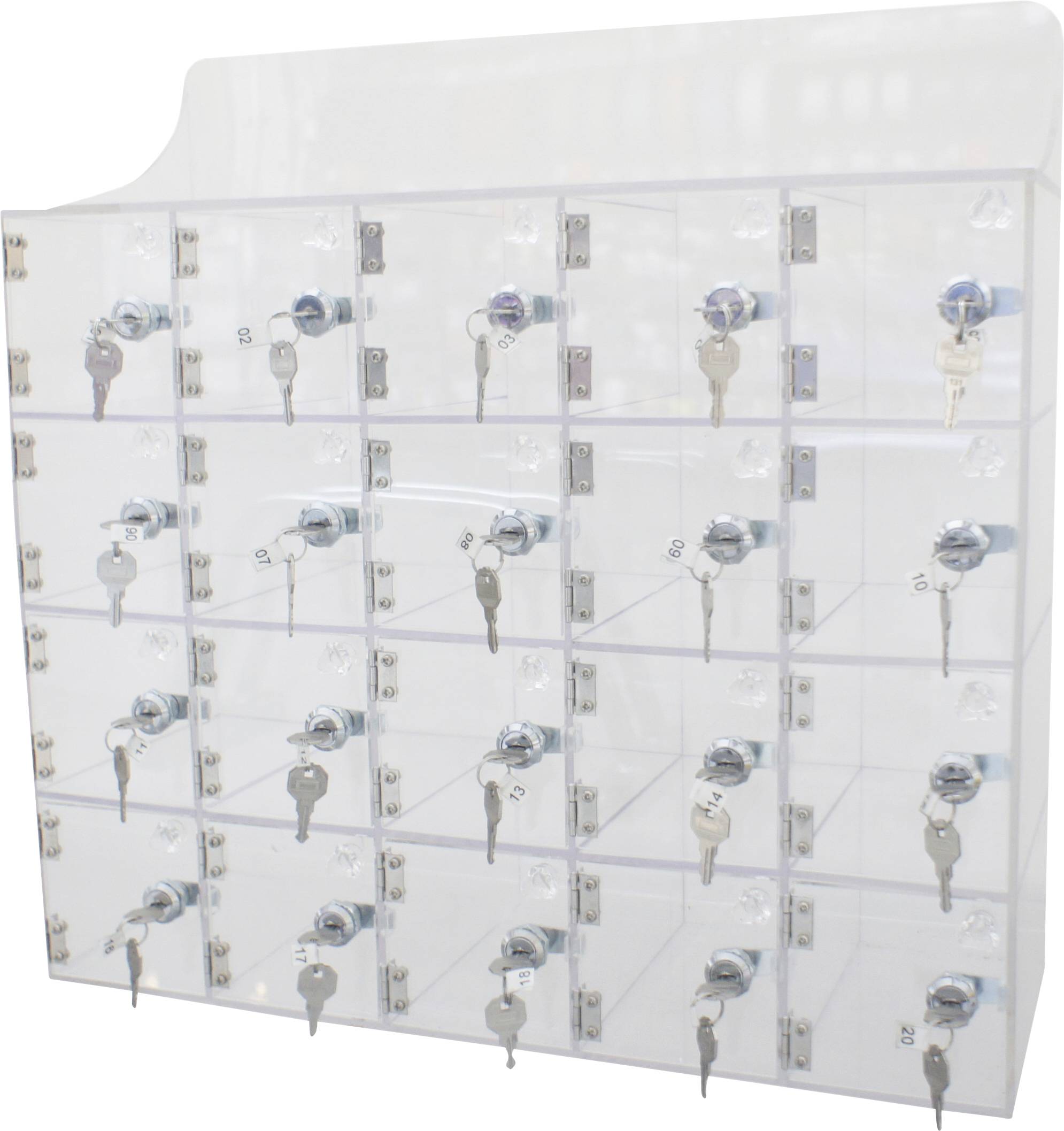 VISO CAS20TEL Schließfachschrank Acryl mit Schlüsselschloss