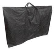 Schwarze Tragetasche aus Stoff mit zwei Henkeln, geeignet für den Transport großer flacher Gegenstände.