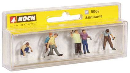 NOCH H0 Betrunkene Bemalt, Stehend, Sitzend, Liegend