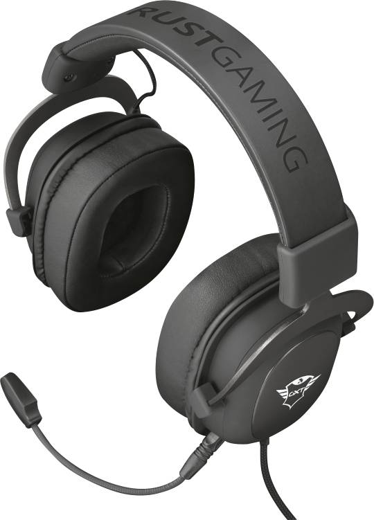 Trust GXT414 Zamak Premium Gaming Over Ear Headset kabelgebunden Stereo Schwarz Mikrofon-Rauschunterdrückung Lautstärkeregelung