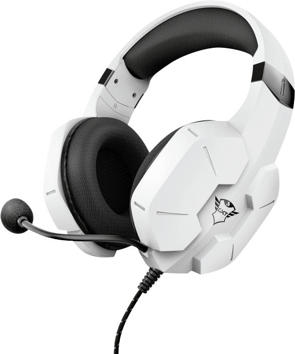 Trust GXT323W Carus Gaming Over Ear Headset kabelgebunden Stereo Weiß Lautstärkeregelung, Mikrofon-Stummschaltung