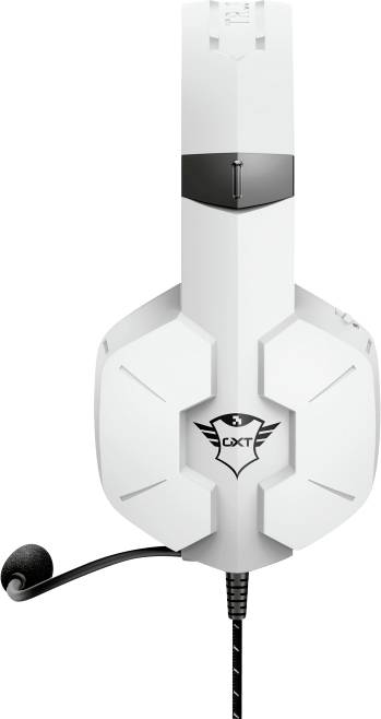 Trust GXT323W Carus Gaming Over Ear Headset kabelgebunden Stereo Weiß Lautstärkeregelung, Mikrofon-Stummschaltung