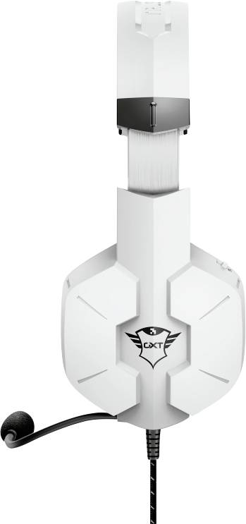 Trust GXT323W Carus Gaming Over Ear Headset kabelgebunden Stereo Weiß Lautstärkeregelung, Mikrofon-Stummschaltung