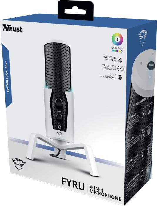 Trust GXT258W Fyru Mikrofon PS5, PS4 Slim, PS4 Pro, PS4