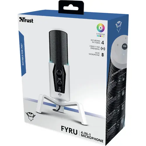 Trust GXT258W Fyru Mikrofon PS5, PS4 Slim, PS4 Pro, PS4 Trust GXT258W Fyru Mikrofon PS5, PS4 Slim, PS4 Pro, PS4
