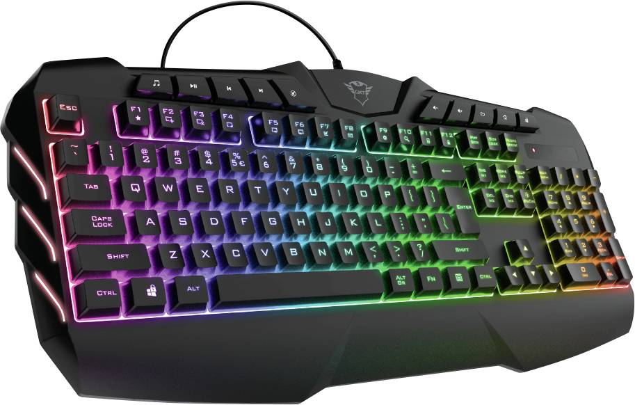 Trust GXT881 Odyss Kabelgebunden Gaming-Tastatur Deutsch, QWERTZ Schwarz