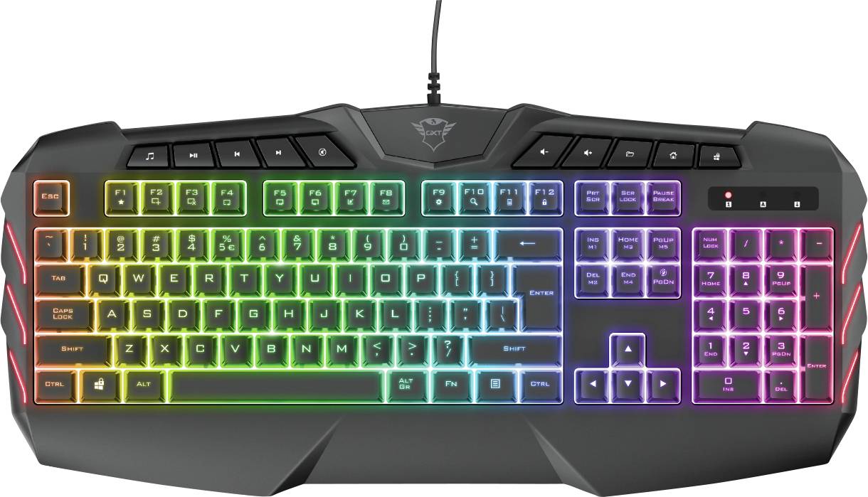 Trust GXT881 Odyss Kabelgebunden Gaming-Tastatur Deutsch, QWERTZ Schwarz