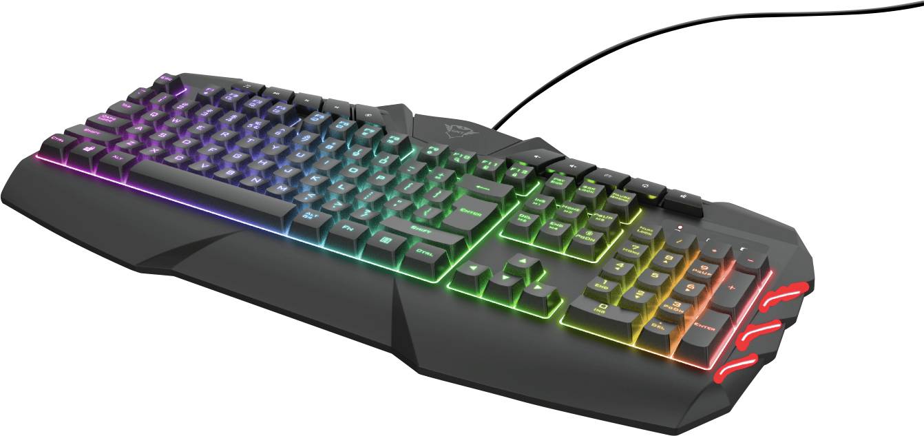 Trust GXT881 Odyss Kabelgebunden Gaming-Tastatur Deutsch, QWERTZ Schwarz