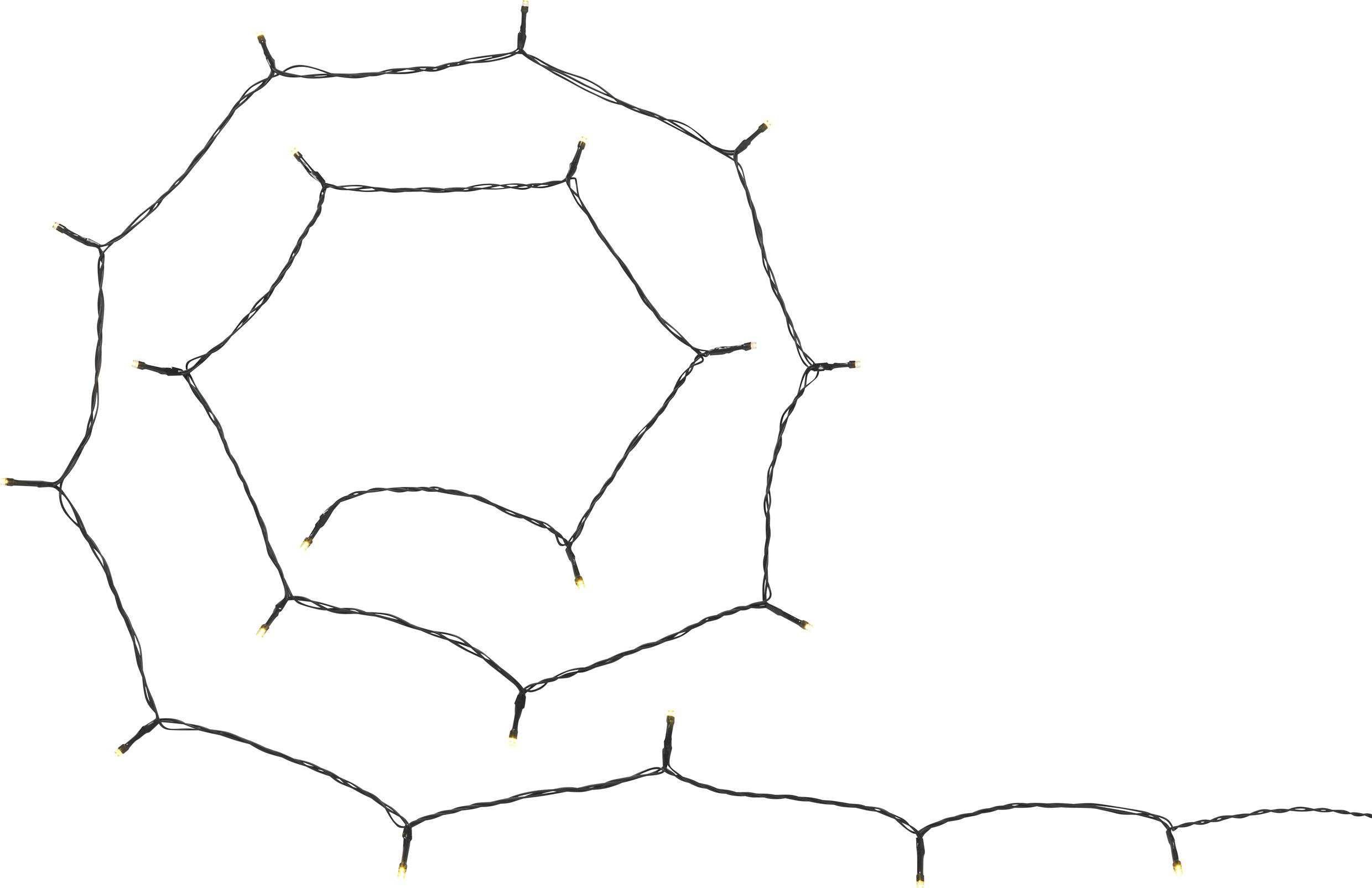 Schwarze Lichterkette in spiraligem Muster.
