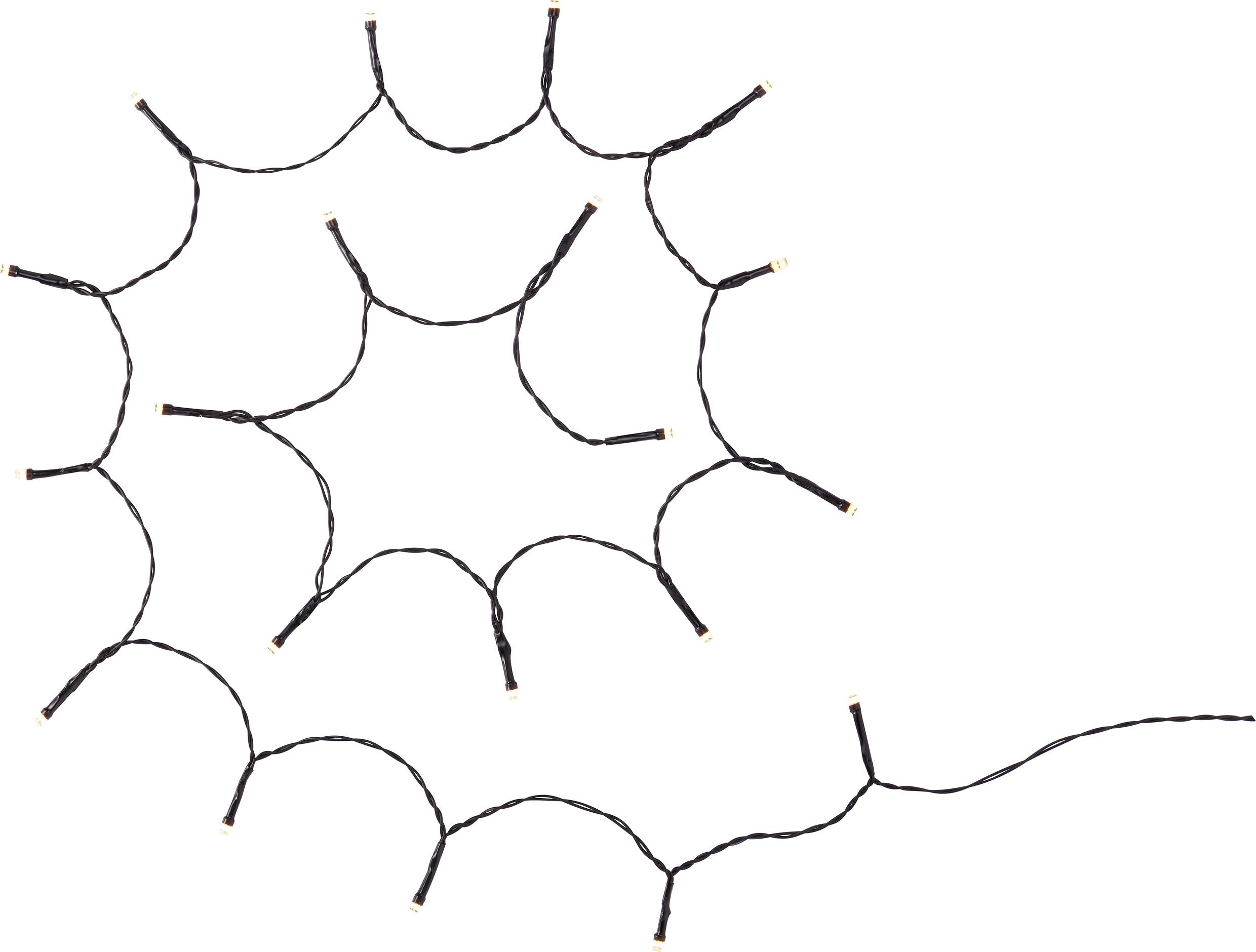 Sygonix SY-4722056 Büschellichterkette Innen/Außen batteriebetrieben Anzahl Leuchtmittel 20 LED Warmweiß Beleuchtete Länge: 2.3m