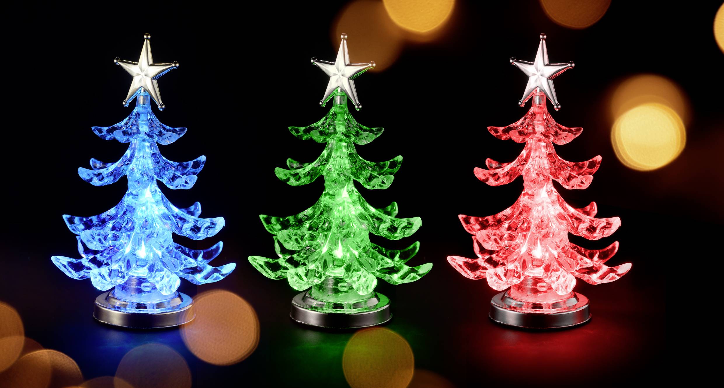 Sygonix SY-4722058 Weihnachtsbaum RGB Durchsichtig, Silber