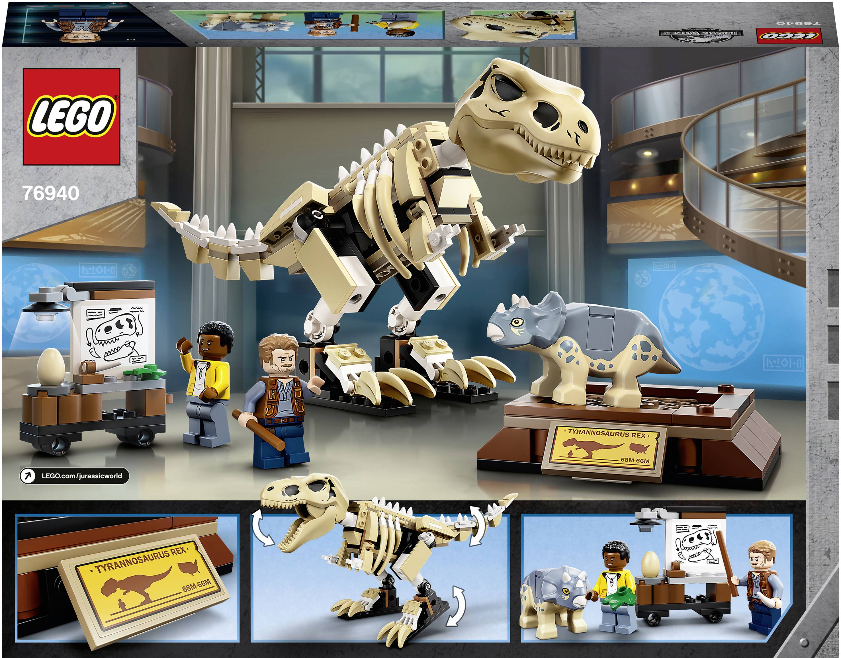 76940 LEGO® JURASSIC WORLD™ T. Rex-Skelett in der Fossilienausstellung