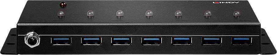 USB-Hub mit acht USB-Anschlüssen, geeignet für die Verbindung mehrerer Geräte.