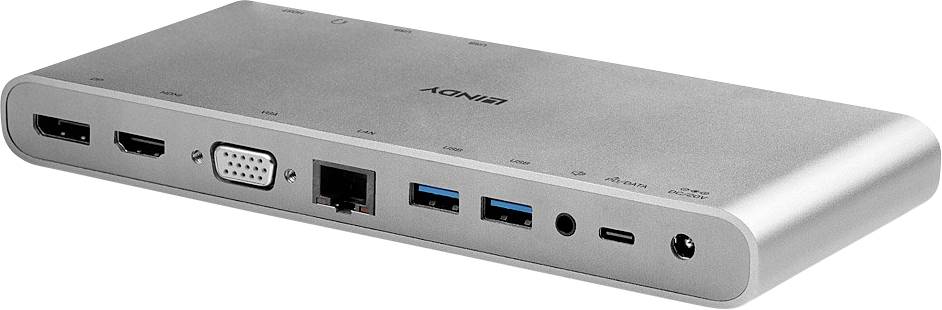 LINDY Notebook Dockingstation USB 3.1 Typ C Notebook Docking Station Passend für Marke: Universal