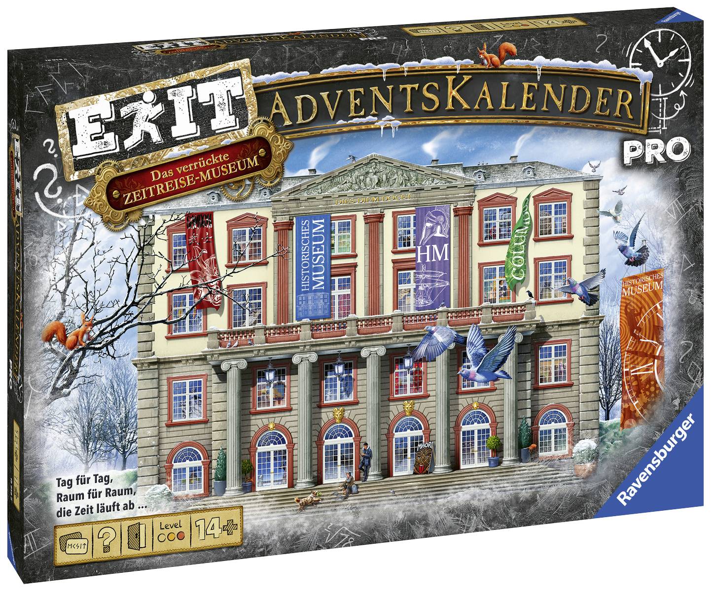 Ravensburger Das verrückte Zeitreisemuseum Elektronik Adventskalender Altersklasse ab 14 Jahre