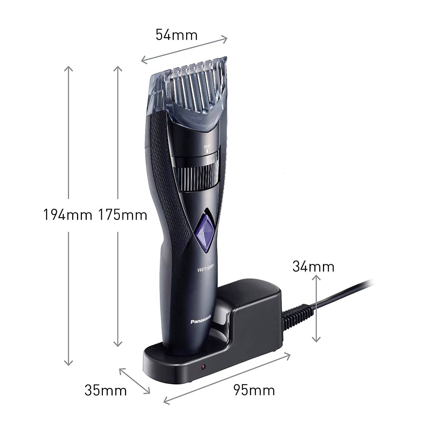 Panasonic ER-GB37-K503 Bartschneider, Haarschneider, Körperhaartrimmer abwaschbar Schwarz