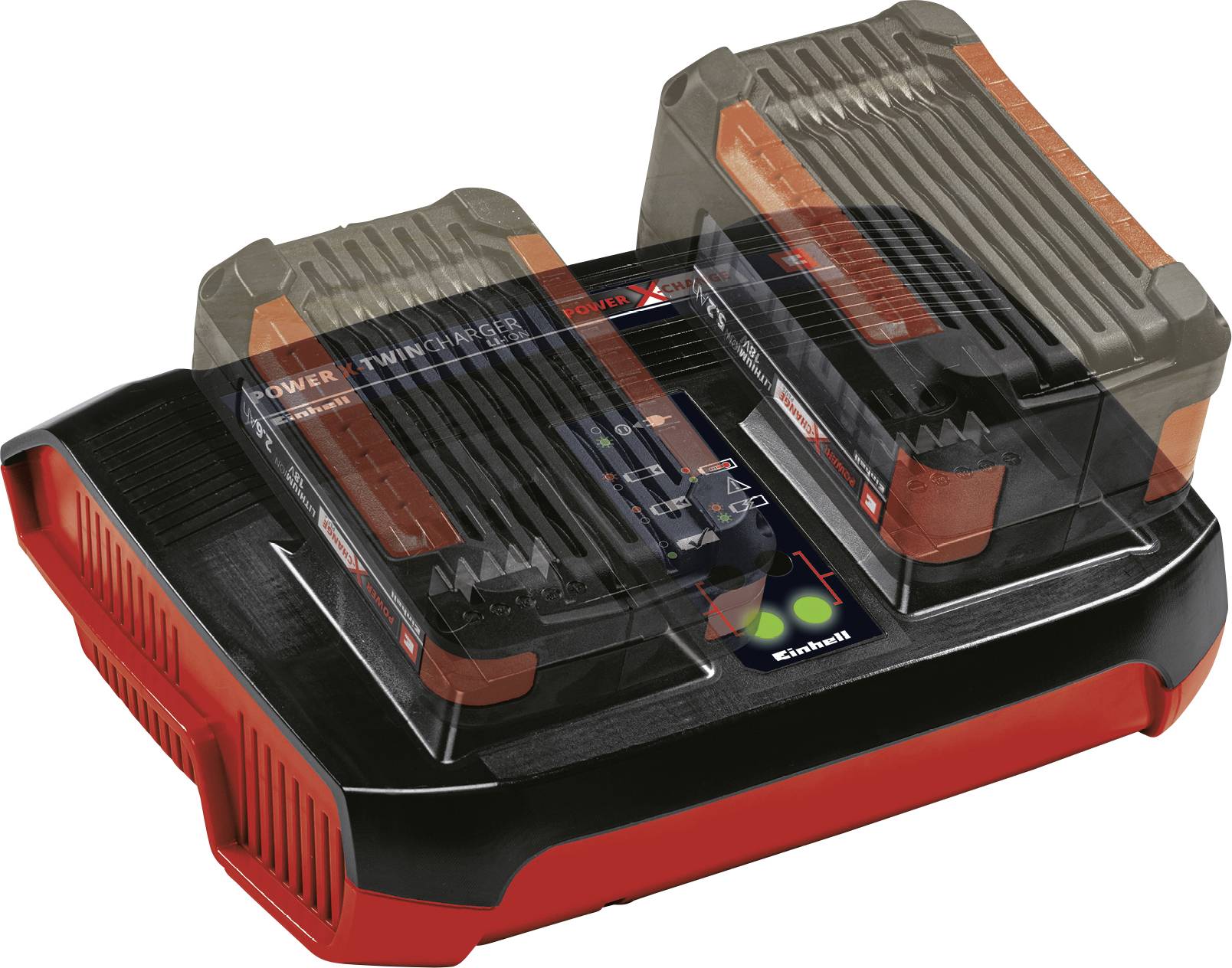 Einhell 4512083 Power X-Change 2x 3Ah & Twincharger Kit Werkzeug-Akku und Ladegerät 18 V 3 Ah Li-Ion