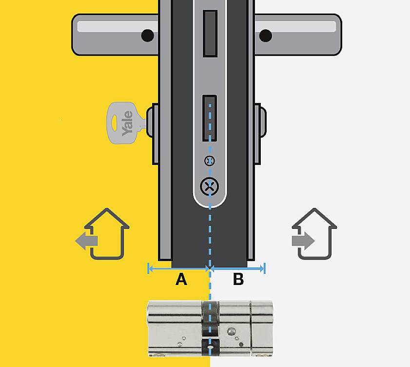 YALE Y253 03396 Profil-Knaufzylinder 30 / 30mm