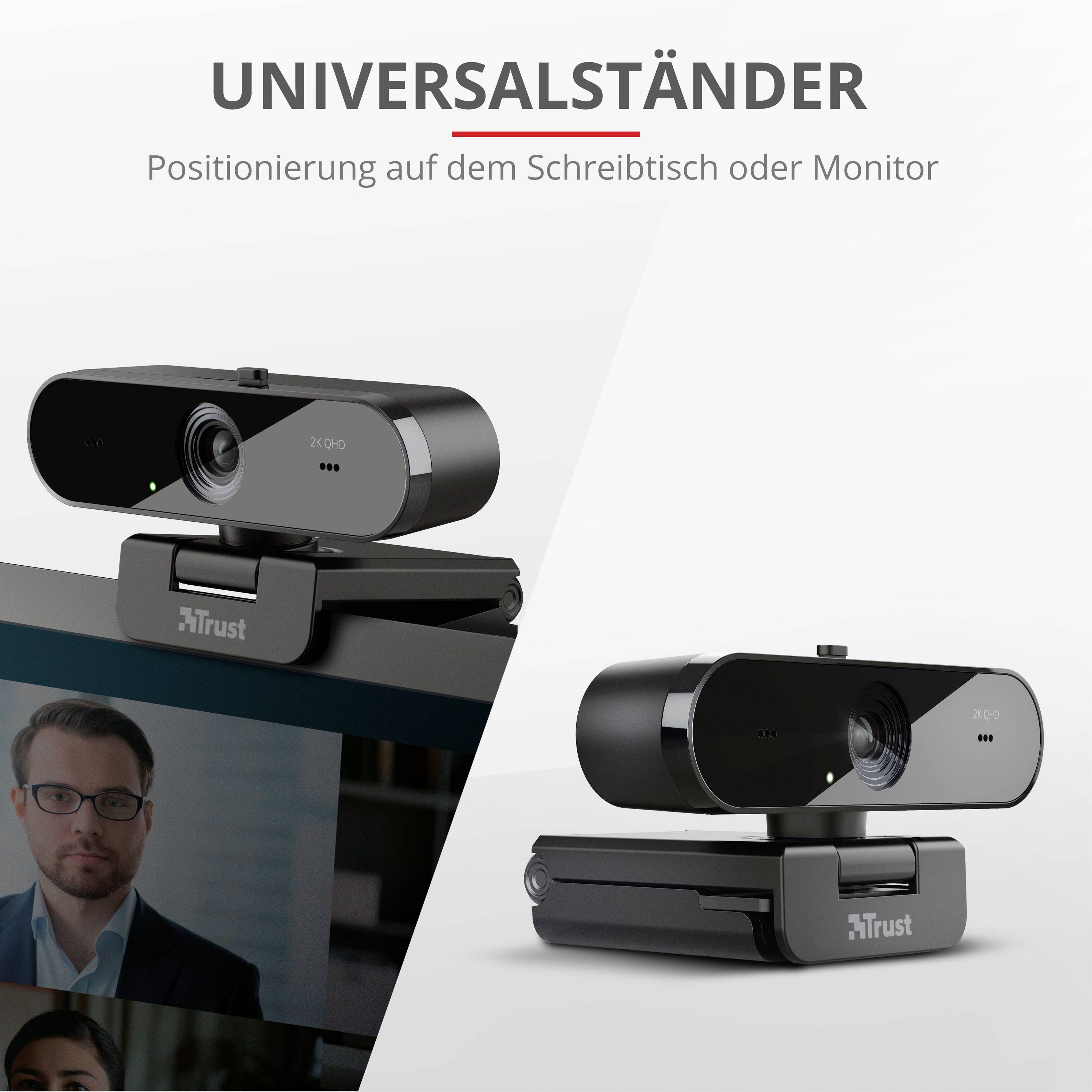Trust Taxon Webcam 2560 x 1440 Pixel Klemm-Halterung