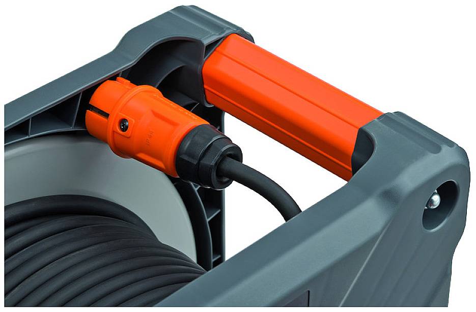 Brennenstuhl professionalLINE 9212380100 Kabeltrommel 33.00m Schwarz Schutzkontakt-Stecker