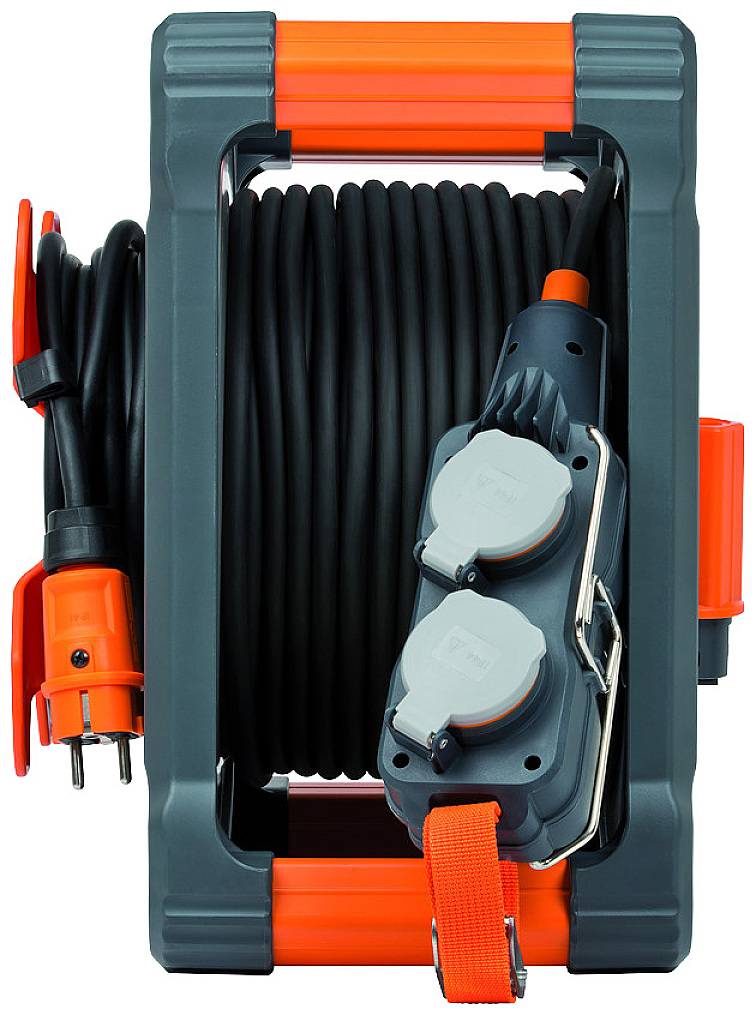 Brennenstuhl professionalLINE 9212380100 Kabeltrommel 33.00m Schwarz Schutzkontakt-Stecker