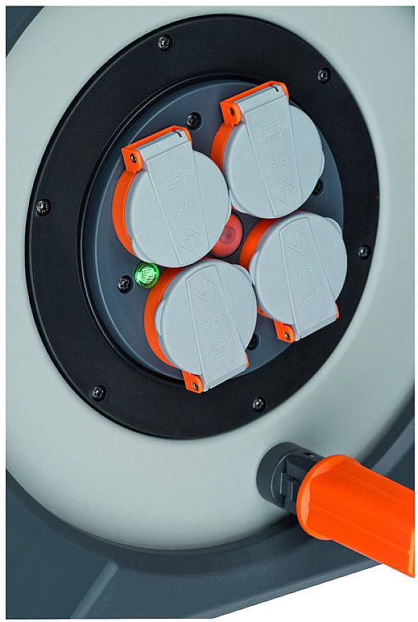 Brennenstuhl professionalLINE 9212380100 Kabeltrommel 33.00m Schwarz Schutzkontakt-Stecker