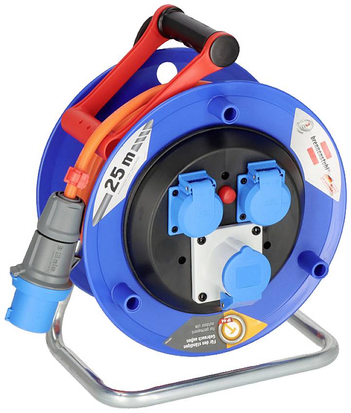 Brennenstuhl 1182690100 Kabeltrommel 25.00 m Orange CEE-Stecker 16 A 3polig