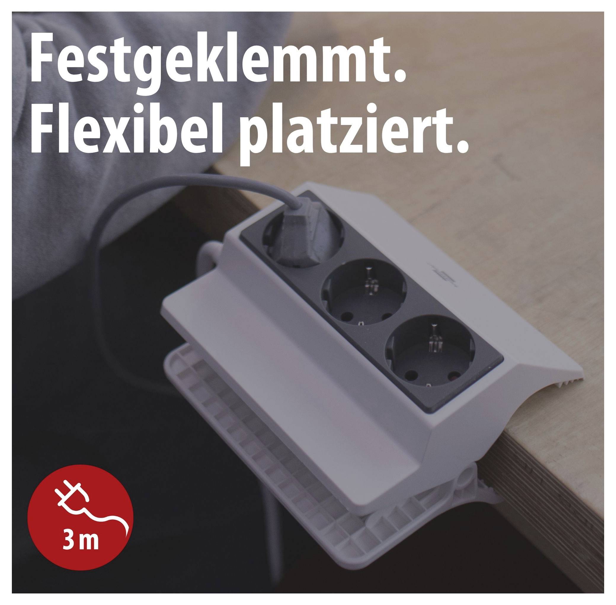 Brennenstuhl 1150070 Steckdosenleiste Weiß, Anthrazit Schutzkontakt 1 St.