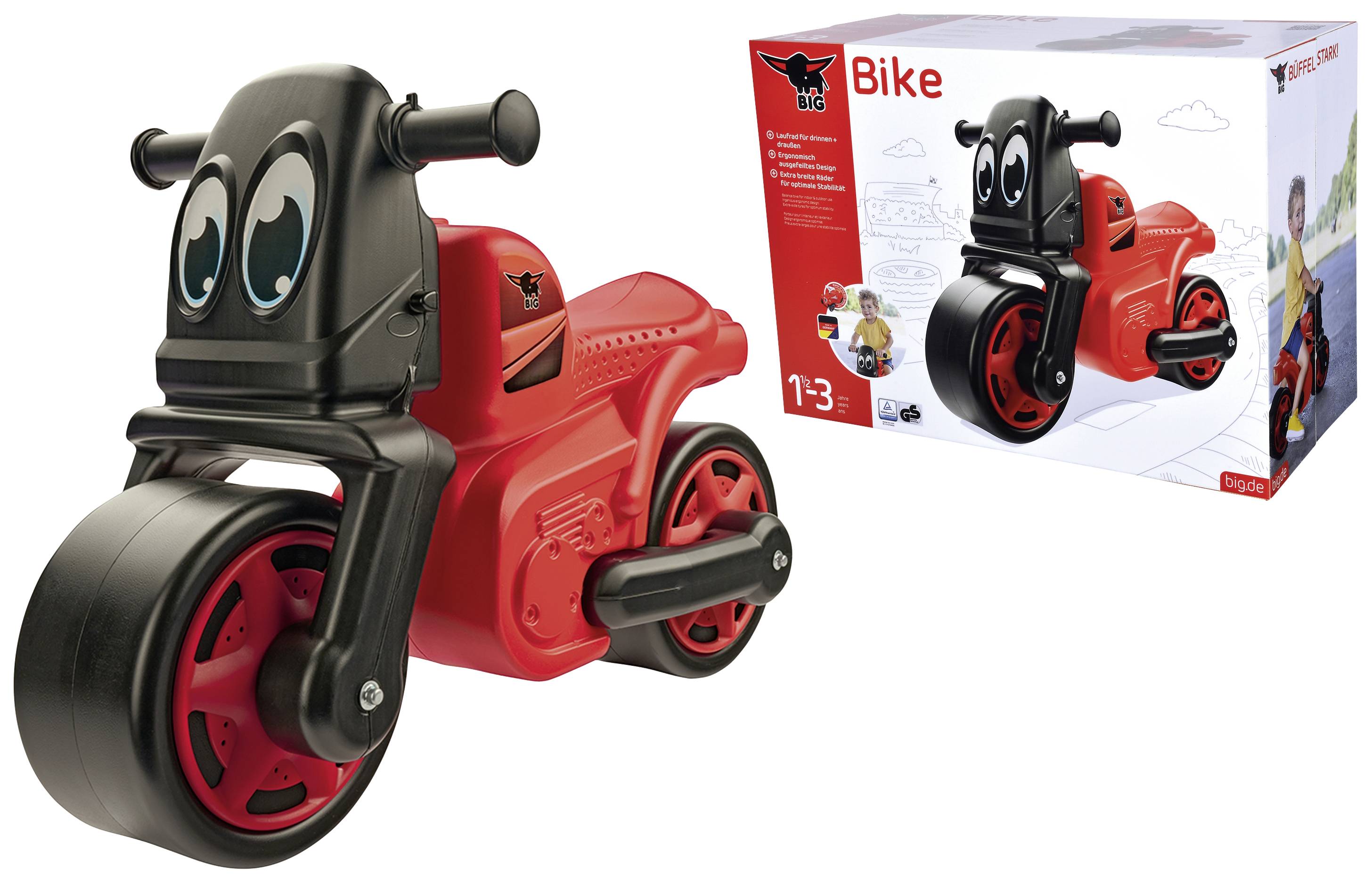 BIG Racing Bike Laufrad Rot