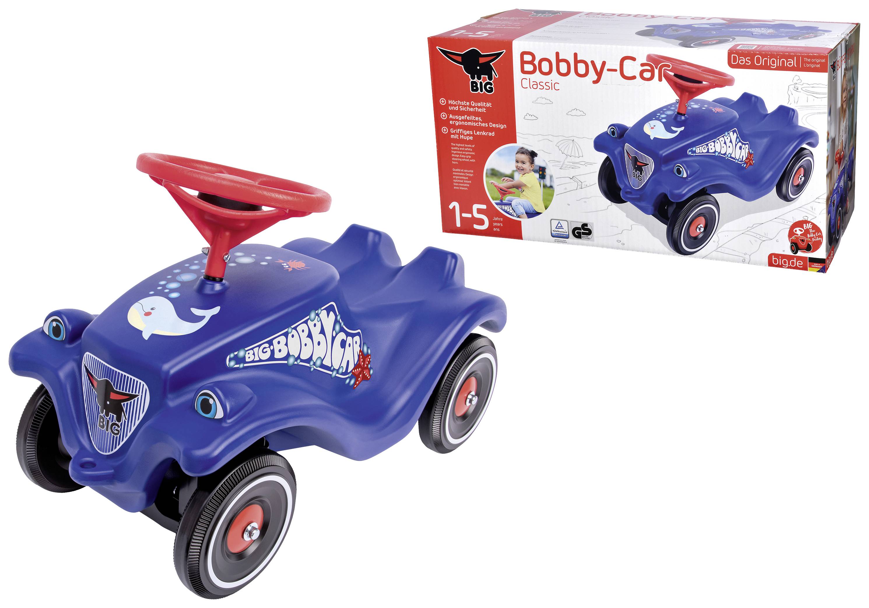 BIG Bobby-Car, 1 Jahr(e), 4 Rad/Räder, Blau, Rot