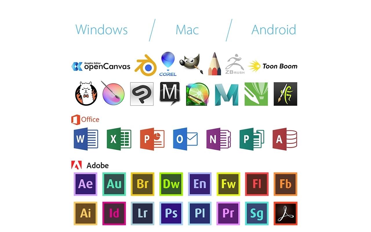 XP-PEN Deco Pro M Grafiktablett Schwarz, Silber