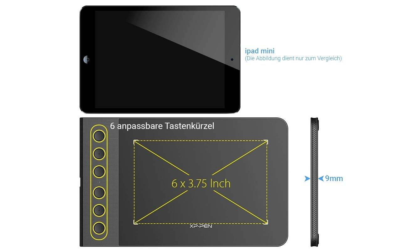 XP-PEN Star G640S Grafiktablett Schwarz