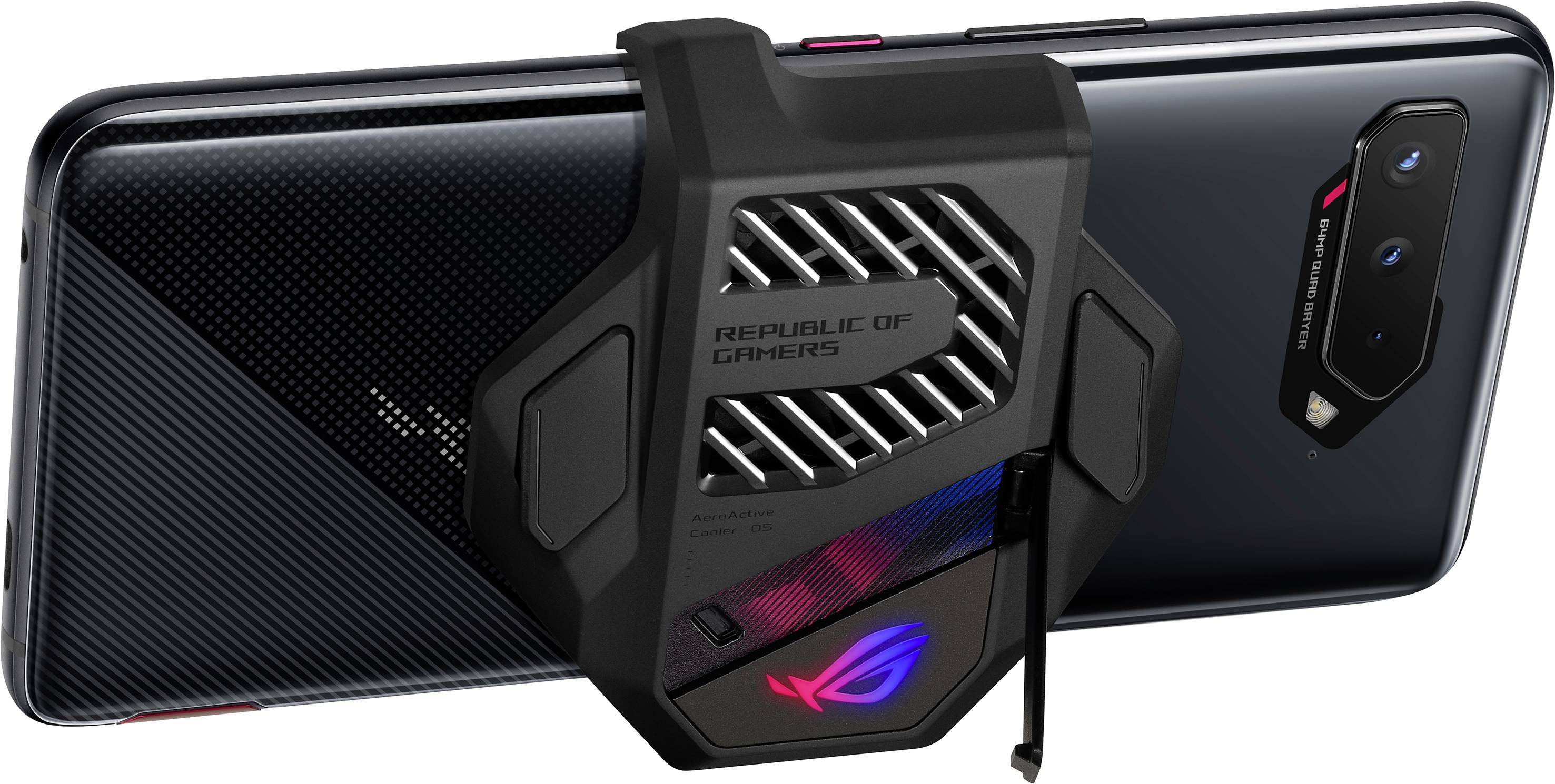 Asus ROG Phone 5 AeroActive Cooler (fan) USB-C™ Handy Lüfter Schwarz Passend für Handy-Modell: Telefon ROG Phone 5