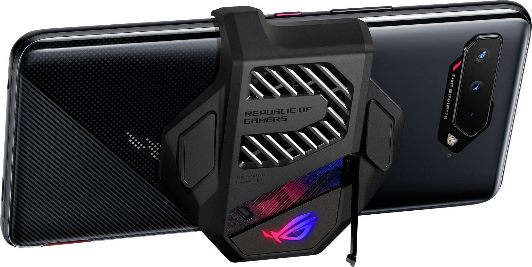 Asus ROG Phone 5 AeroActive Cooler (fan) USB-C™ Handy Lüfter Schwarz Passend für Handy-Modell: Telefon ROG Phone 5
