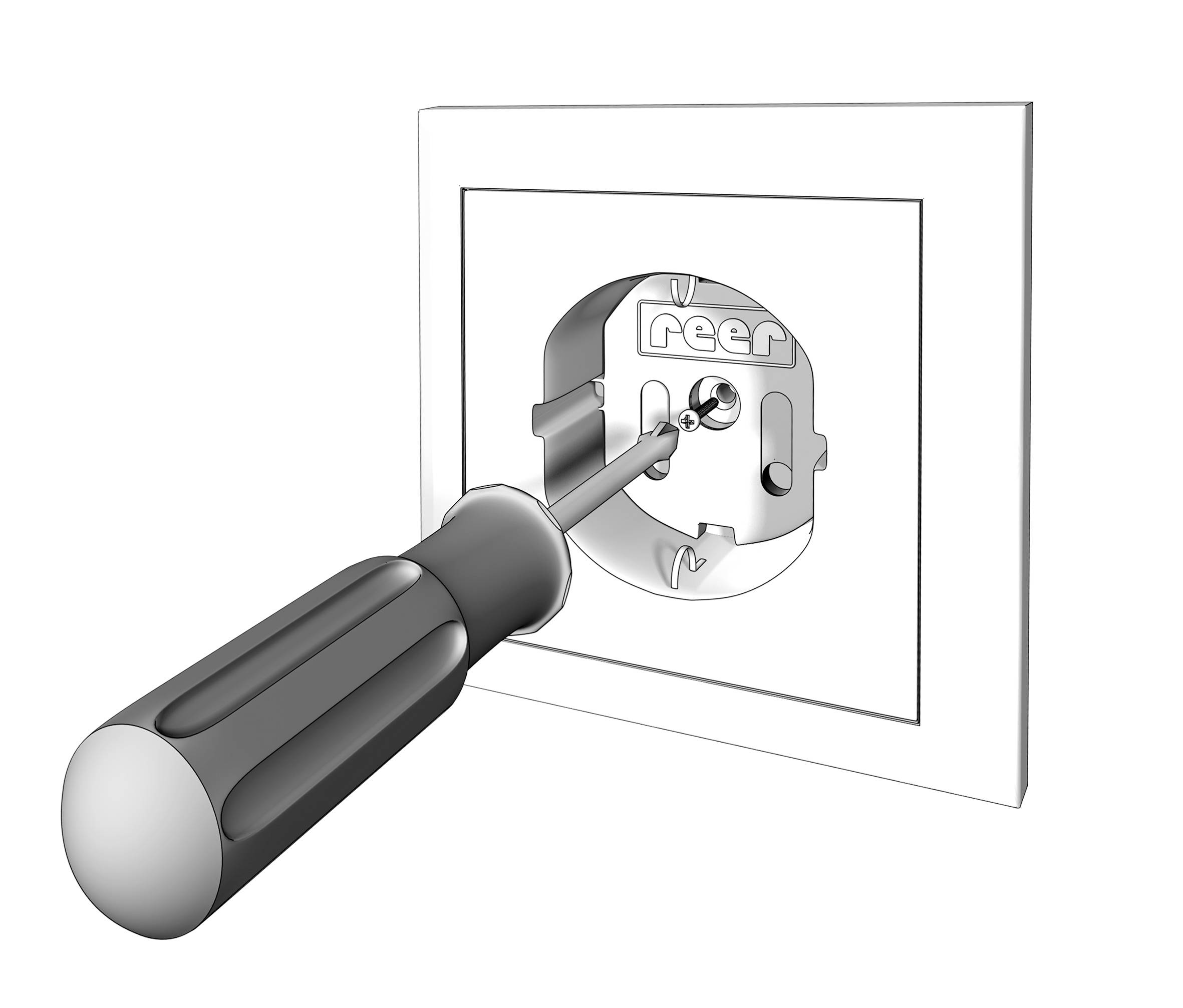 REER 32220 Steckdosen-Einsatz Weiß 20St.