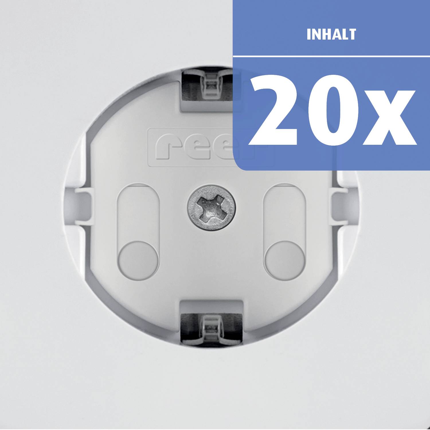 REER 32220 Steckdosen-Einsatz Weiß 20St.