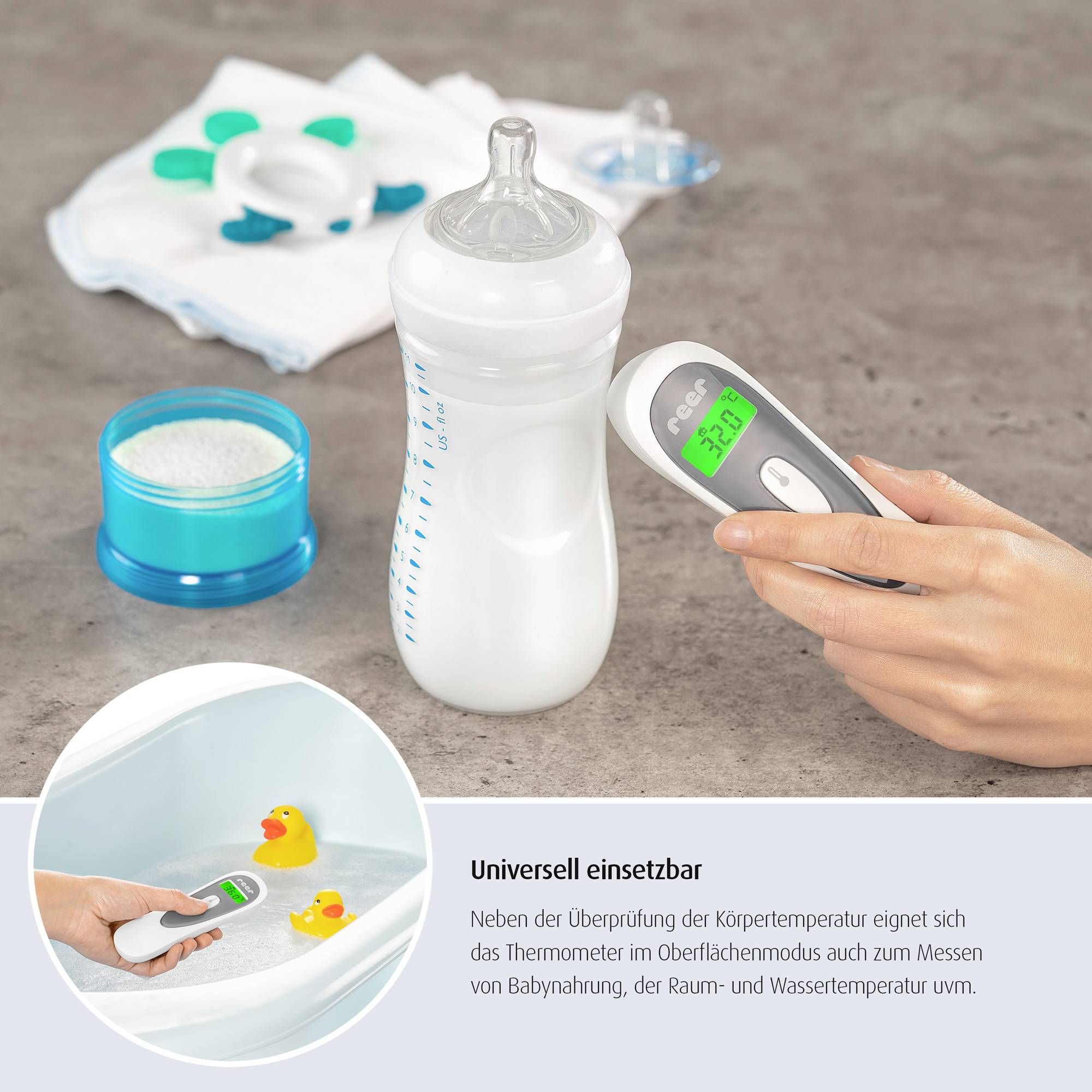 REER Colour SoftTemp Infrarot Fieberthermometer Berührungsloses messen