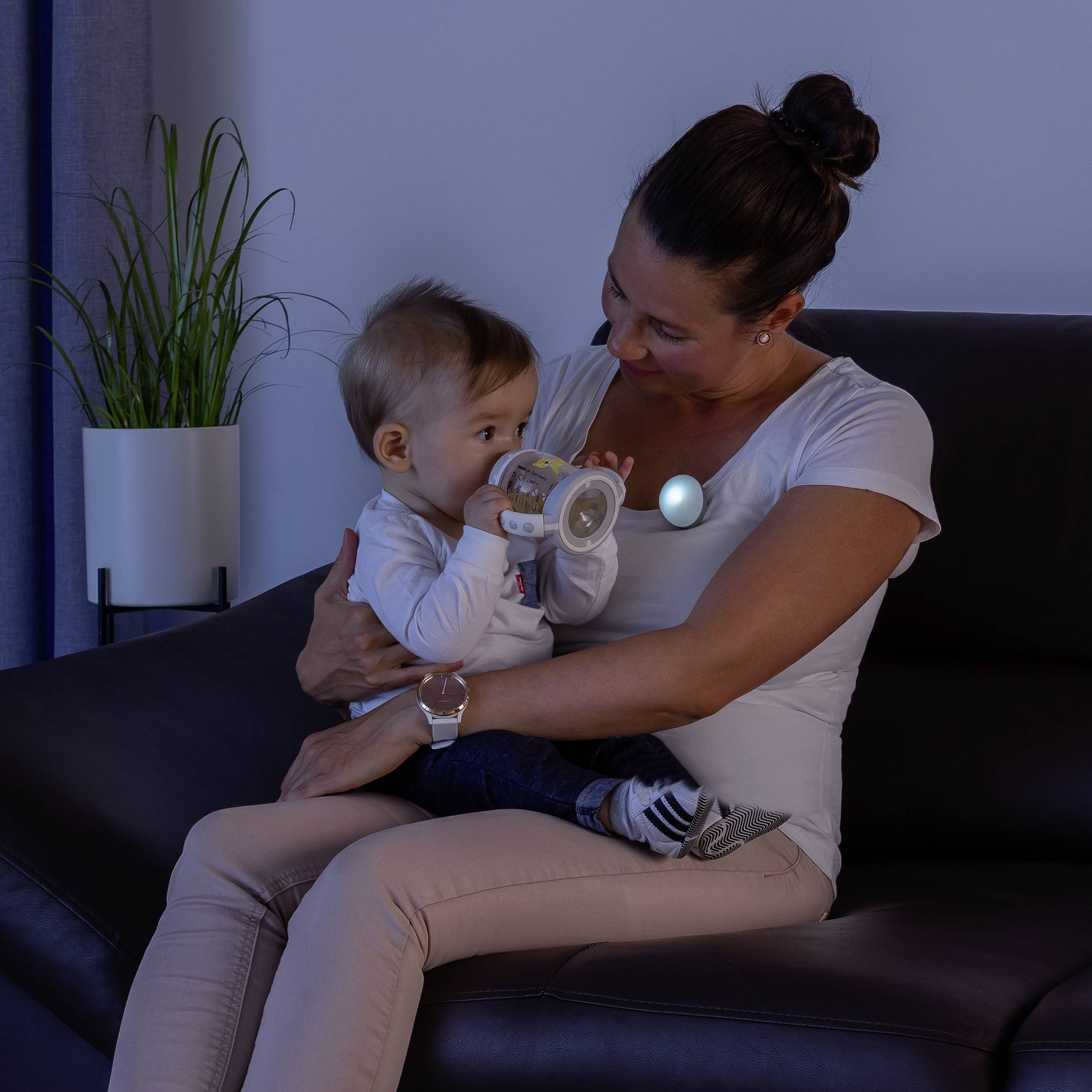 REER ClipLight 52361 Nachtlicht Rund LED Hellgrau