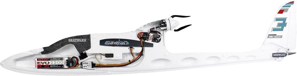 Multiplex RTF Easy Star 3 Mode 1/3 Weiß RC Einsteiger Modellflugzeug RtR 1366mm