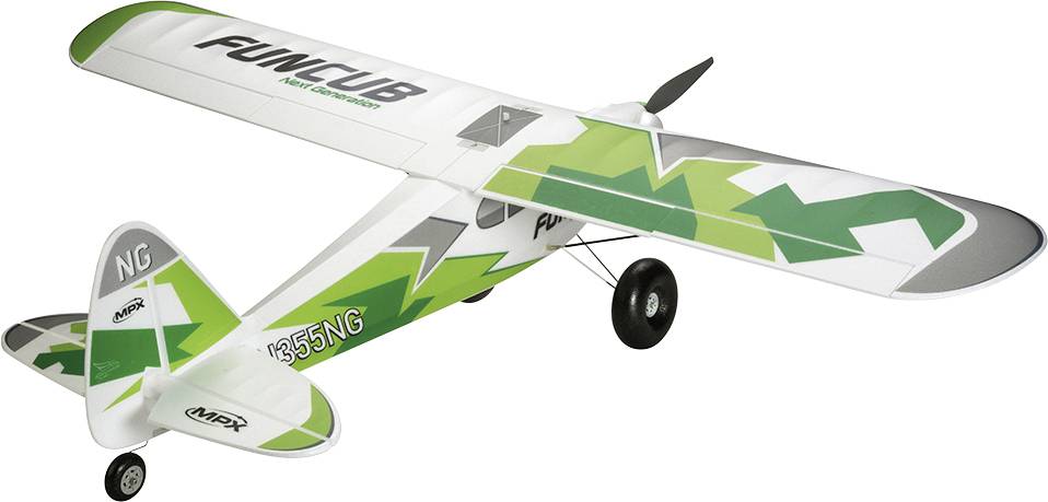 Multiplex RR FunCub NG grün Weiß, Grün RC Motorflugmodell RR 1410mm