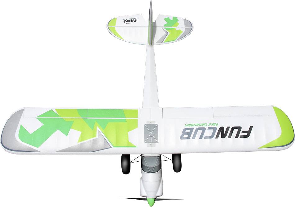 Multiplex RR FunCub NG grün Weiß, Grün RC Motorflugmodell RR 1410mm