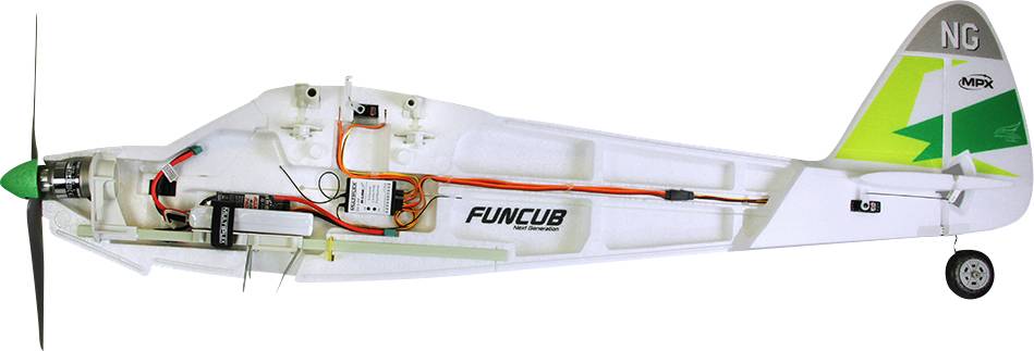Multiplex RR FunCub NG grün Weiß, Grün RC Motorflugmodell RR 1410mm