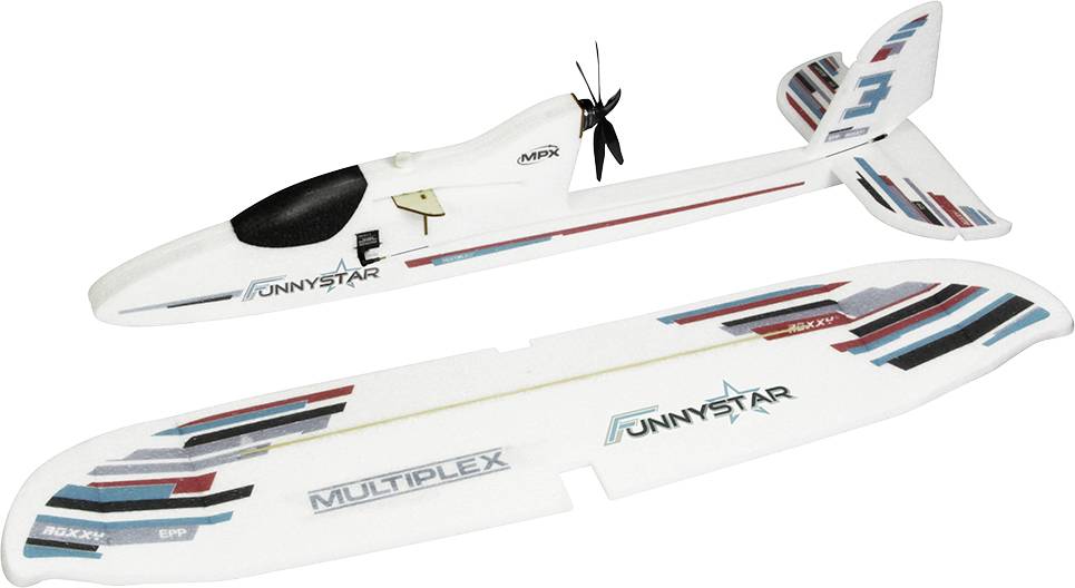 Multiplex BK FunnyStar Weiß RC Einsteiger Modellflugzeug Bausatz 850mm