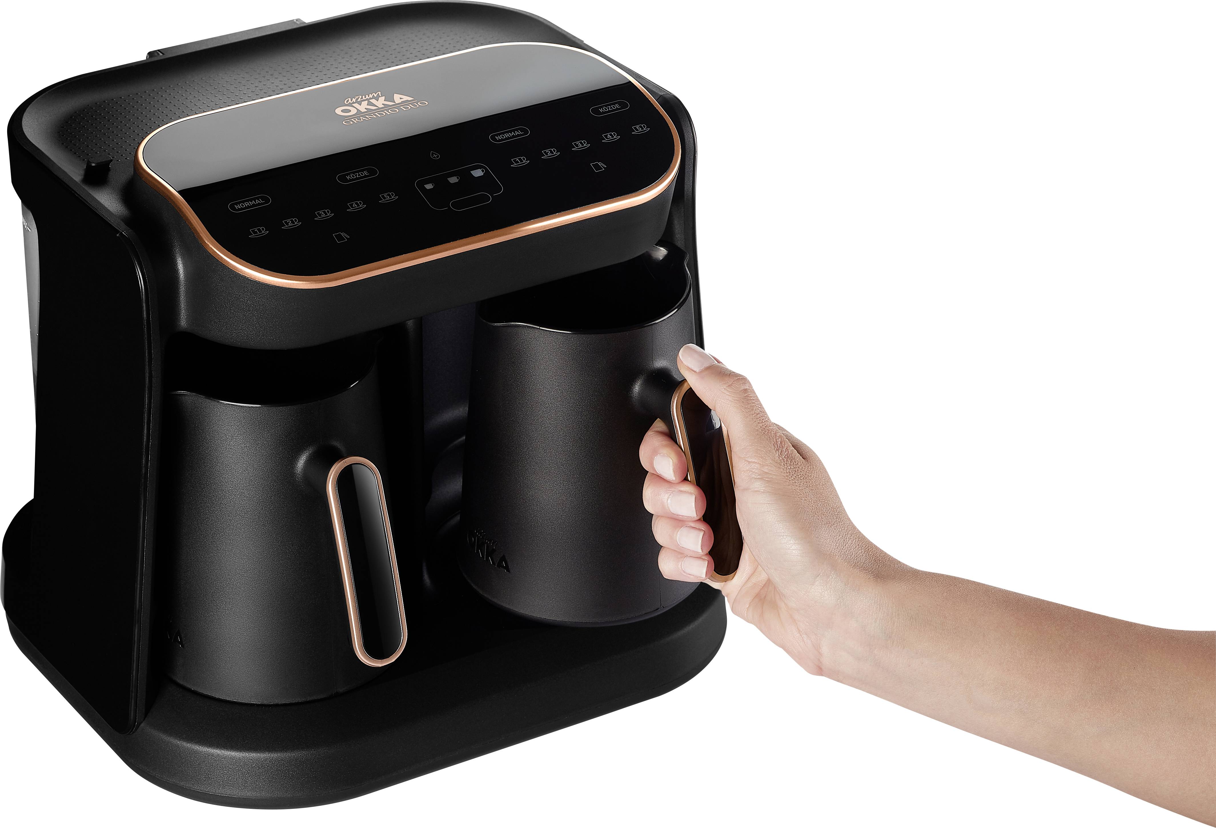 Arzum Okka Grandio Duo Mokka-Kaffeemaschine Schwarz, Bronze Fassungsvermögen Tassen=10 Display