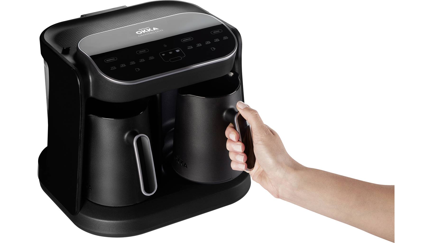 Arzum Okka Grandio Duo Mokka Kaffeemaschine  Schwarz Chrom  Arzum Okka Grandio Duo Mokka Kaffeemaschine  Schwarz Chrom